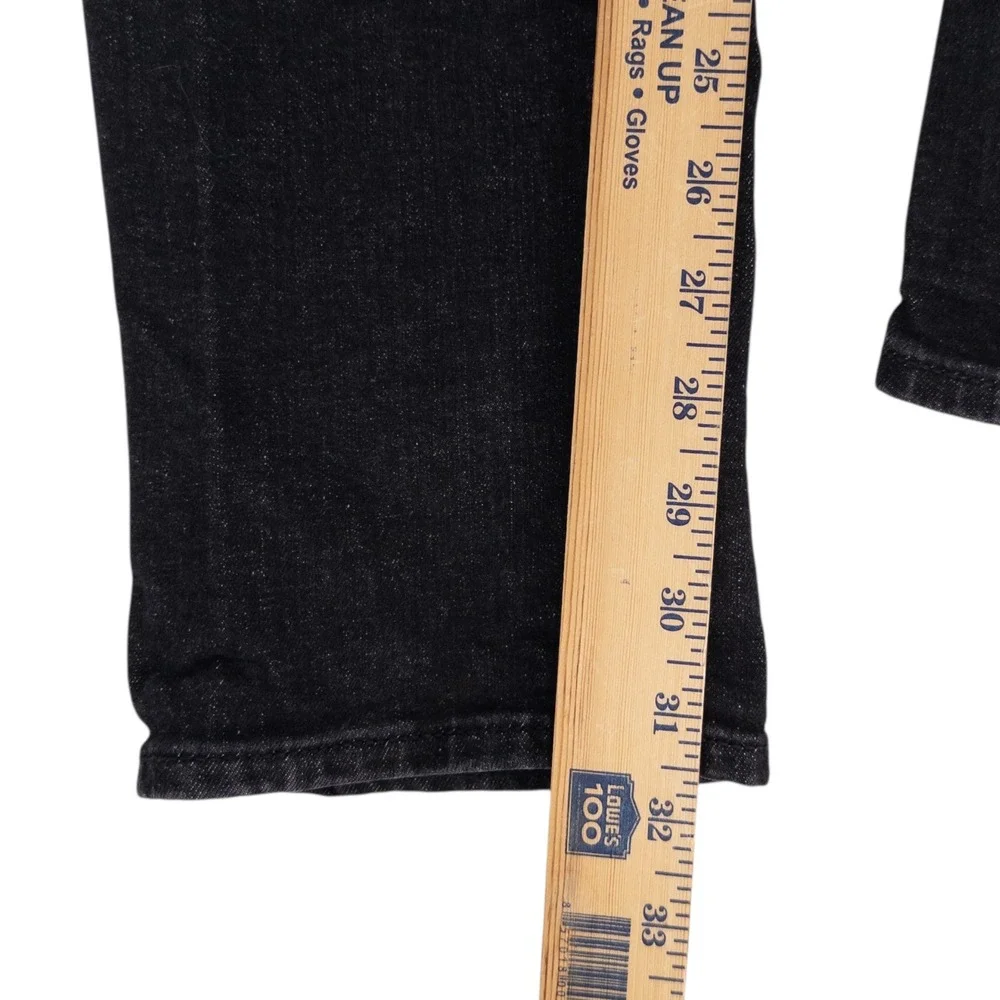 NWT Armani Exchange Mens 33x31 Black J27 Skinny Biker Moto‎ Jeans Stretch Denim